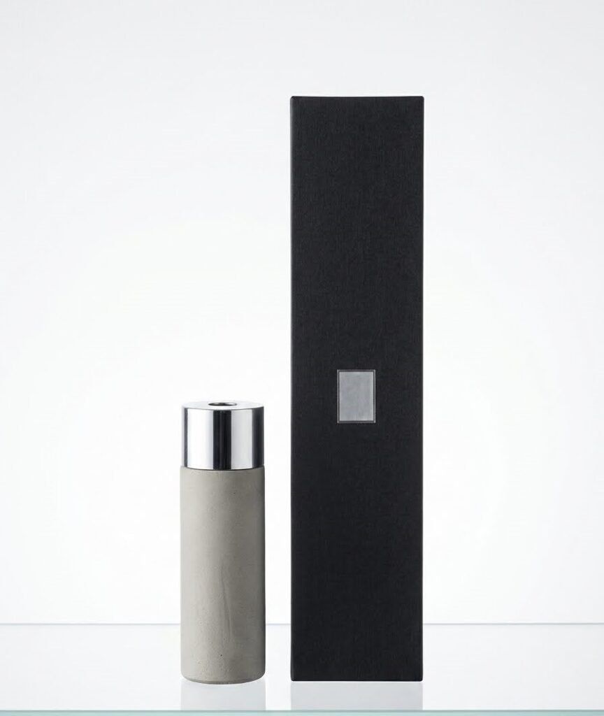 Elegant 430ml grey glass reed diffuser set for long-lasting luxury home fragrance in Lagos, Nigeria