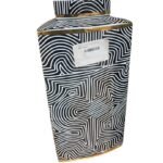 Lg Blk & Wht Tri-Jar Fragrance Candle