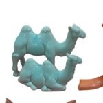 S/2 Grey Ceramic Camels Décor