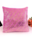 Vibrant pink reversible sequin throw pillow with soft fabric backing for luxury home and bedroom decor in Lagos