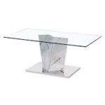 Alpha Coffee Table With Marble Pillar