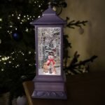 Led Water Glitter Lantern 26Cm 2 Asst Christmas Décor