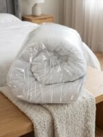 White 10.5 tog oriental hollowfibre duvet for cozy and breathable bedding in Lagos, Nigeria