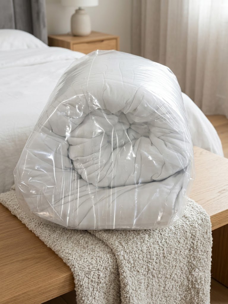 White 10.5 tog oriental hollowfibre duvet for cozy and breathable bedding in Lagos, Nigeria