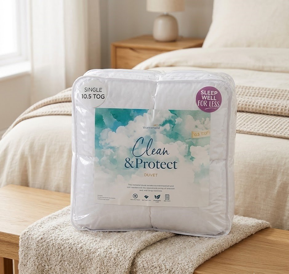 Anti-allergy Clean and Protect duvet for hygienic sleep comfort and luxury bedroom styling in Lagos, Nigeria