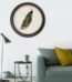 70cm round peacock wall art canvas for luxury living room décor in Lagos, Nigeria home interior