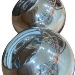 Lg. Silver Decorative Glass Bowl