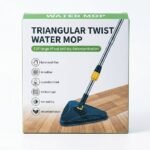 Triangular twist mop and bucket set with a 360-degree rotating head for deep corner cleaning in Lagos, Nigeria.