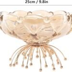 Iron With Glass Tray 16 X 25 Cm Table Décor