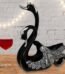 Clear glass duck figurine home decor showpiece placed on shelf for elegant interior decoration in Lagos Nigeria