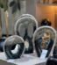 Small smoke grey glass table ornament for modern home and office décor in Lagos, Nigeria.