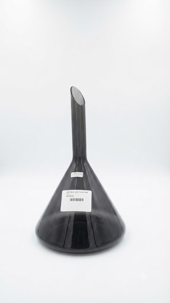 Black glass funnel‑shaped table vase for home décor and floral display in living room or dining area Black glass funnel‑shaped table vase for home décor and floral display in living room or dining area in Lagos