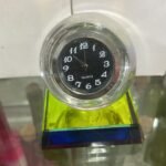 Table Clock On Crystal Base