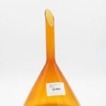 Vibrant orange translucent glass vase for modern home tabletop and floral arrangement décor in Lagos, Nigeria