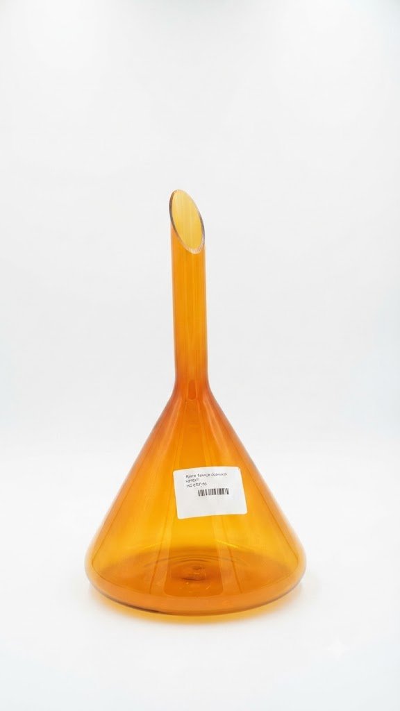 Vibrant orange translucent glass vase Vibrant orange translucent glass vase for modern home tabletop and floral arrangement décor in Lagos, Nigeria