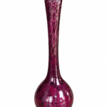 Large aubergine recycled glass optic bottle vase for table décor in Lagos, Nigeria