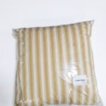 45x45cm sulphur yellow striped throw pillow for sofa, bed, and modern home décor styling in Lagos, Nigeria