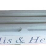 White His & Hers Frame Holder