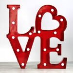 Love Led Ligth Red Wall Décor