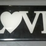 Love Black Led Plaque Wall Décor