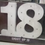 Led Light Up Number 18 W/Pen Christmas Décor