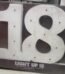 White LED light-up number 18 marquee sign for 18th birthday party decor in Lagos, Nigeria