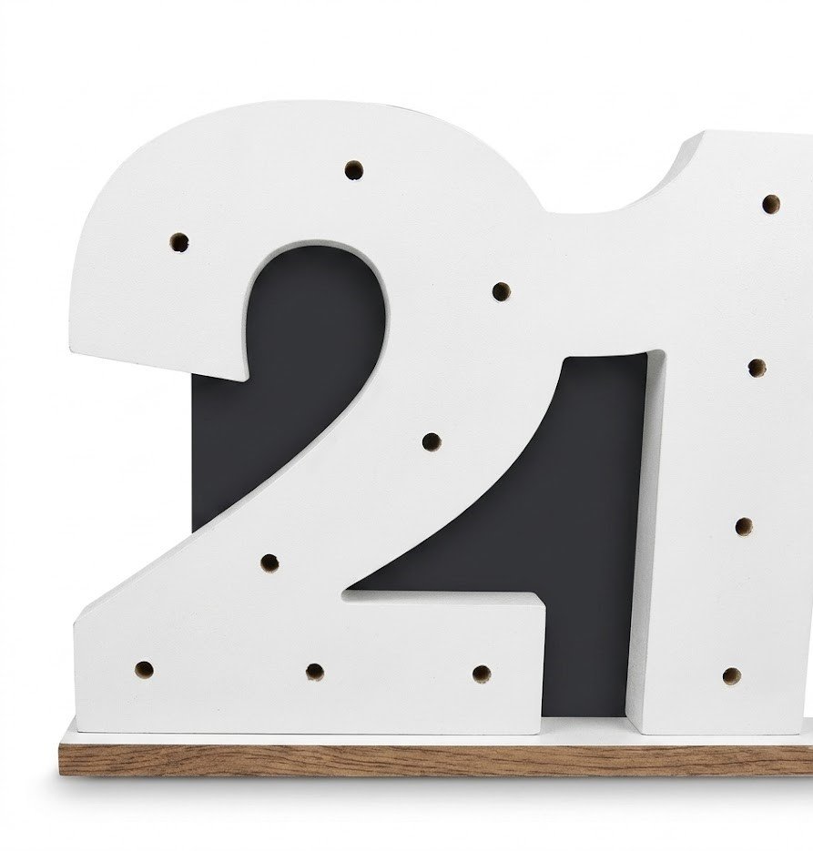 Large white LED light-up number 21 marquee sign Large white LED light-up number 21 marquee sign for 21st birthday and anniversary party decor in Lagos, Nigeria
