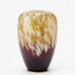 Large butterscotch-colored ceramic vase with a high-gloss glaze for luxury home and tabletop decor in Lagos, Nigeria