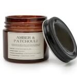 6.7Cm Candle Jar With Metal Lid Amber