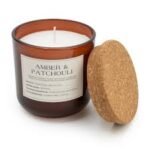 Glass Jar Scented Candle Amber & Patchouli