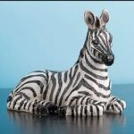 Sukhasana Pose Zebra Blk/Wht H370X220Mm Table Décor