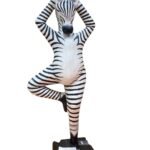 Tree Pose Zebra Blk/Wht H530X180Mm Flower