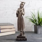 Girl Graduation Figurine - Polished Bronze Finish