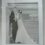 2 Tone Photo Frame With Mount And Crystal Rings 8X10