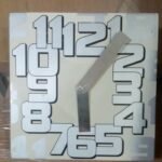 Hometime Mdf Block Mantel Clock White