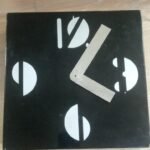 Hometime Mdf Block Mantel Clock Black Wit