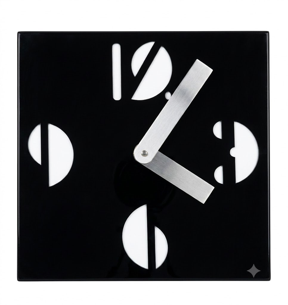 Hometime MDF Block Mantel Clock Hometime black and white MDF block mantel clock with minimalist design for office and home décor in Lagos, Nigeria