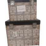 Ancient Egyptian Set Of 2 Storage Boxes