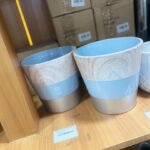 Grey/Wood Effect Dolomite Planter 17Cm