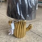 Amazonia Gold Ceramic Cactus Table Lamp