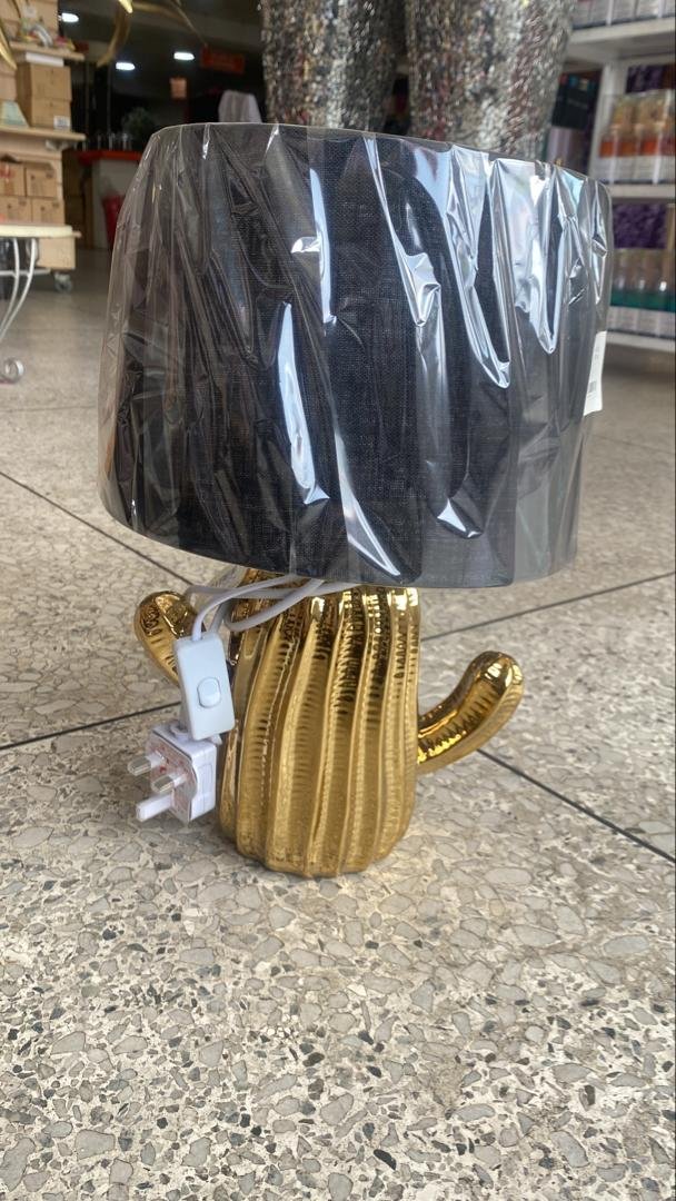 5017224803480 Amazonia Gold Ceramic Cactus Table Lamp - Image 1