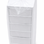 White rectangular 4-drawer plastic storage unit for home and office organization in Lagos, Nigeria.