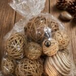 Natural fiber 26x30cm decorative ball ornament for rustic home and tabletop styling in Lagos, Nigeria.