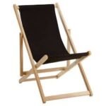 Beauport Deck Chair Black 58.5X71-86X92