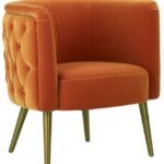 Manhattan Tub Chair Orange Fab/Gld Antiq