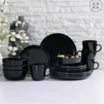 Hygge 16Pc Black Speckled Dinner Set (Stoneware)