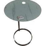 Oria End Table Gls Wht Marble