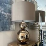 46Cm H Table Lamp W/2 Copper