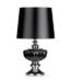 Large 77cm black ceramic Luana table lamp with chrome base for bedroom lighting in Lagos, Nigeria