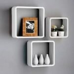 Orsina Set Of Three Pink Mdf Wall Cubes Wall Art